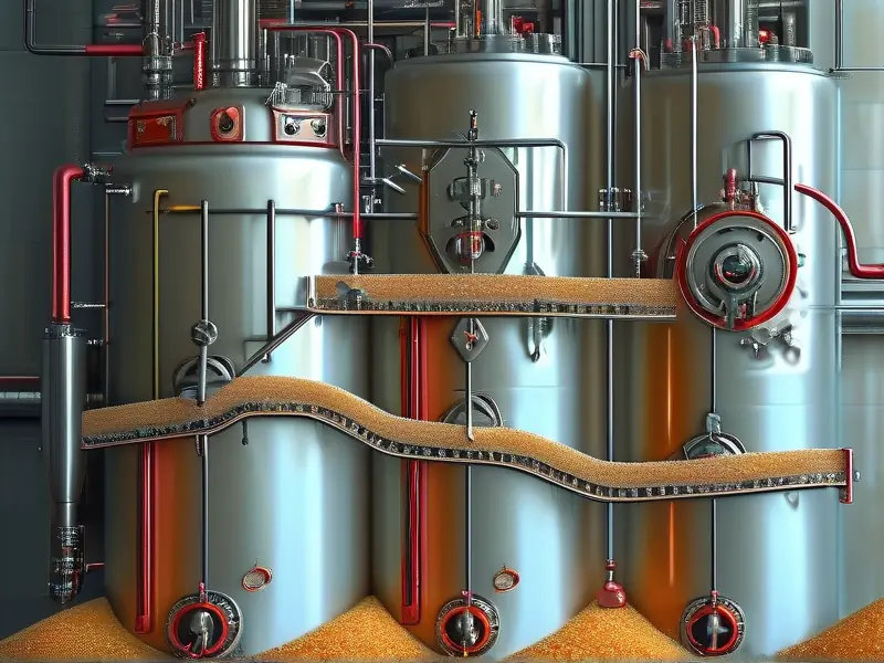 粮食酿酒发酵过程示意图