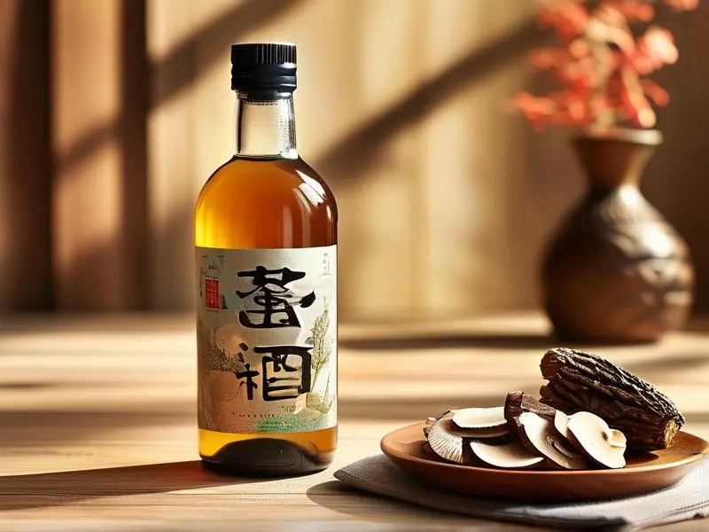 灵芝泡酒成品展示及原料