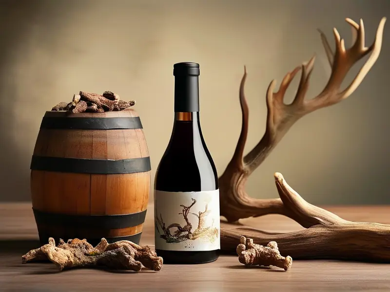 鹿茸灵芝泡酒制作过程展示