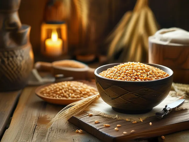 麦仁酒成品展示与酿酒原料