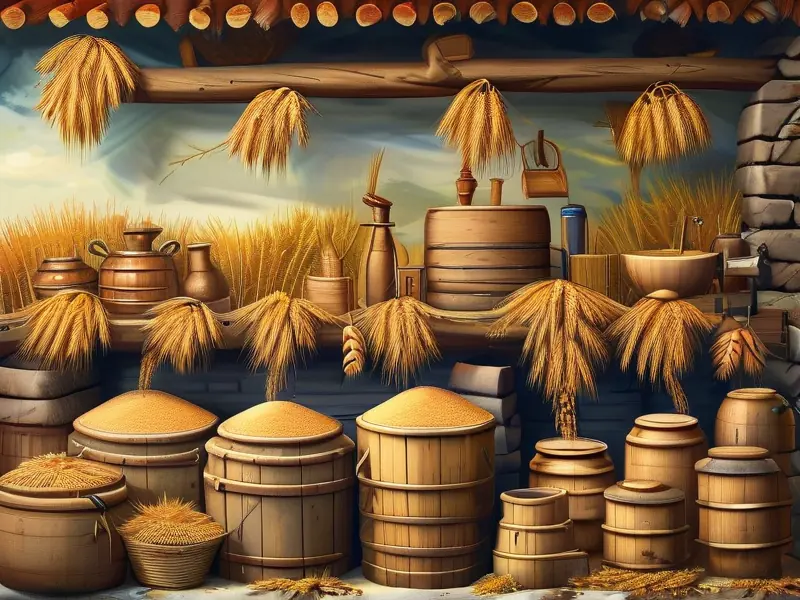 麦子酿酒工艺流程示意图