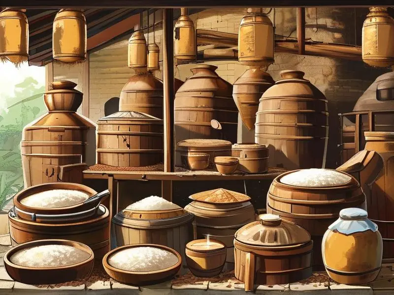 米酒传统酿造工艺流程示意图