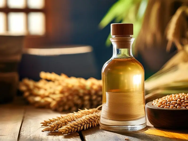 纯粮酿造白酒与原料展示