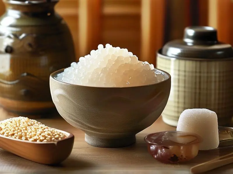 自制糯米酒材料及成品展示