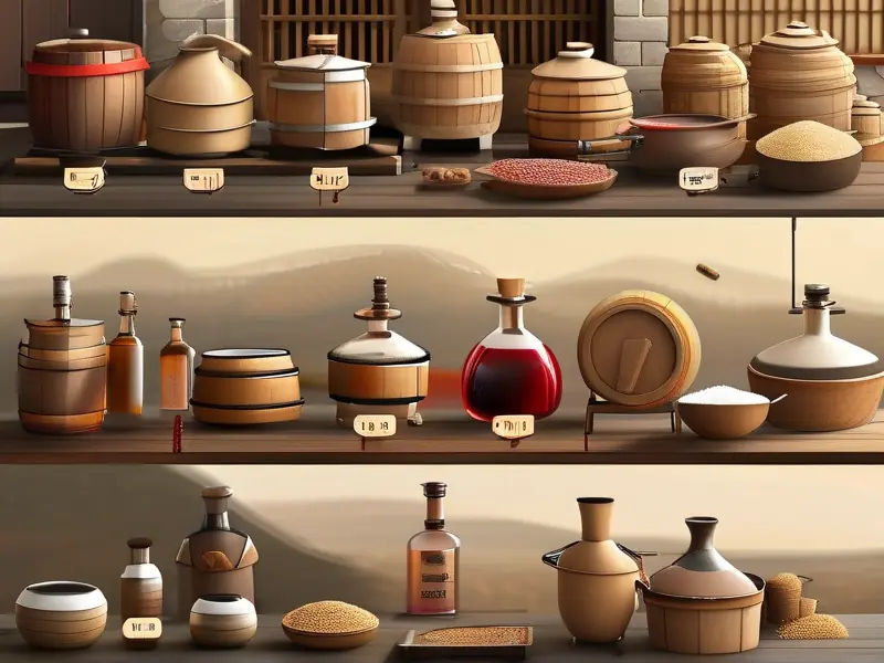 各类酒品酿造时间对比示意图