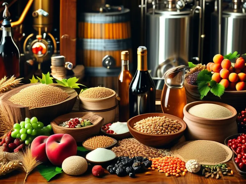 酿酒都的原料展示图