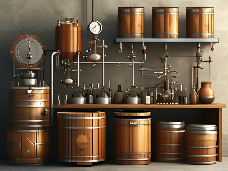 家庭酿酒作坊设备摆放示意图