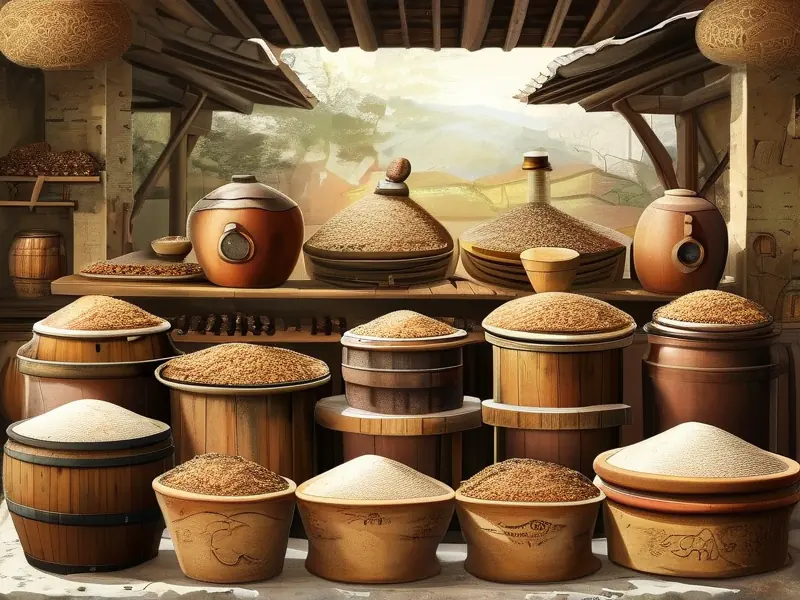 传统酒曲制作过程展示