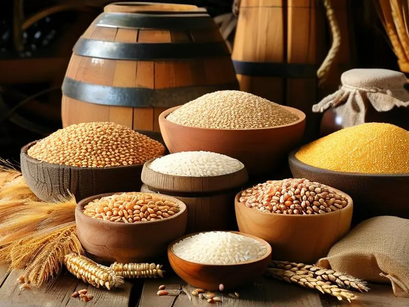 多种酿酒粮食展示