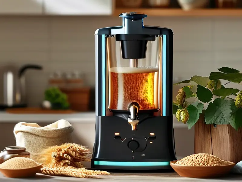 家用酿制啤酒机器工作场景