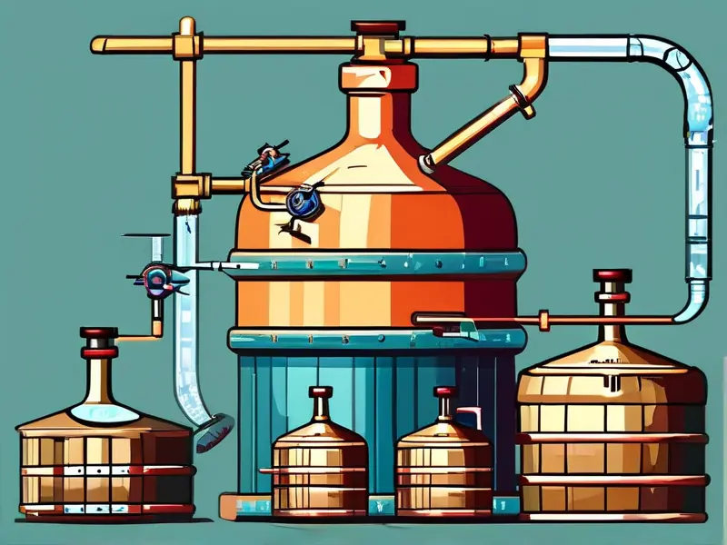 农村自酿白酒提纯方法示意图