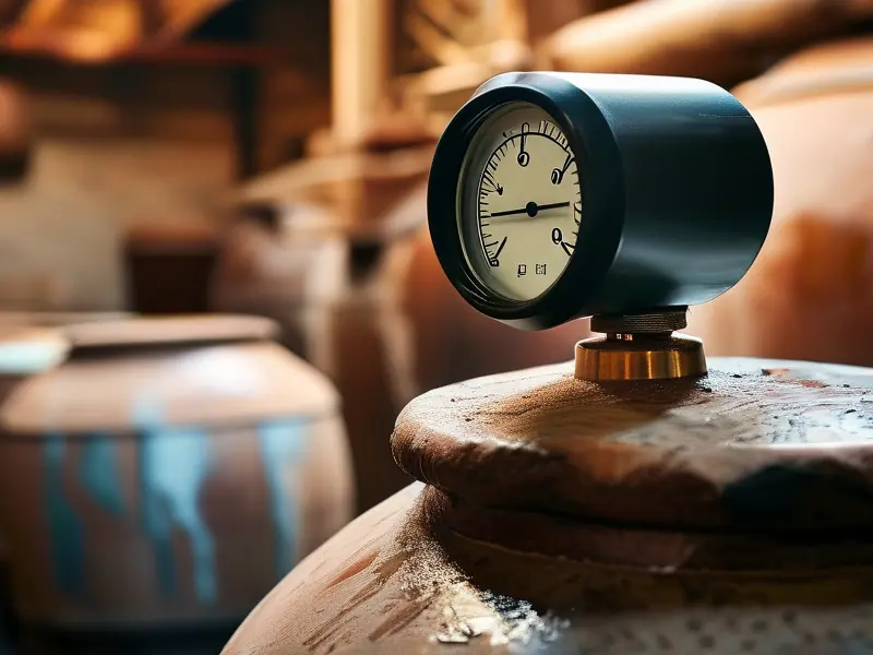 浓香型白酒发酵温度监测现场实拍图