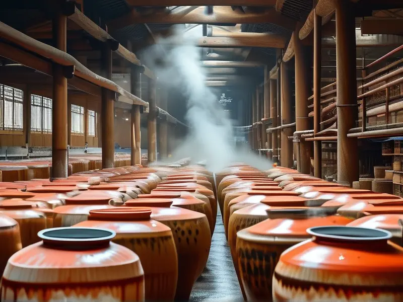 传统浓香型酒酿造工艺现场