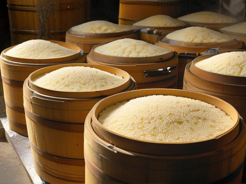 糯米黄酒制作过程实拍图