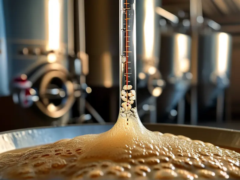 啤酒发酵罐内部麦芽汁发酵过程
