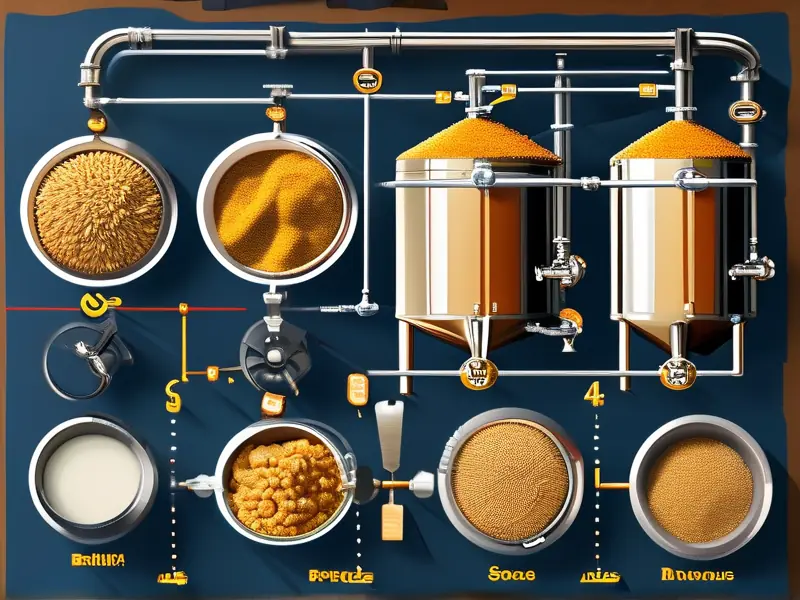 啤酒酿造工艺流程图