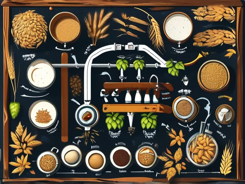 啤酒酿造过程示意图