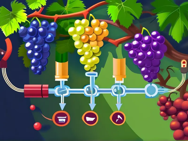 葡萄酒酿造工艺流程示意图