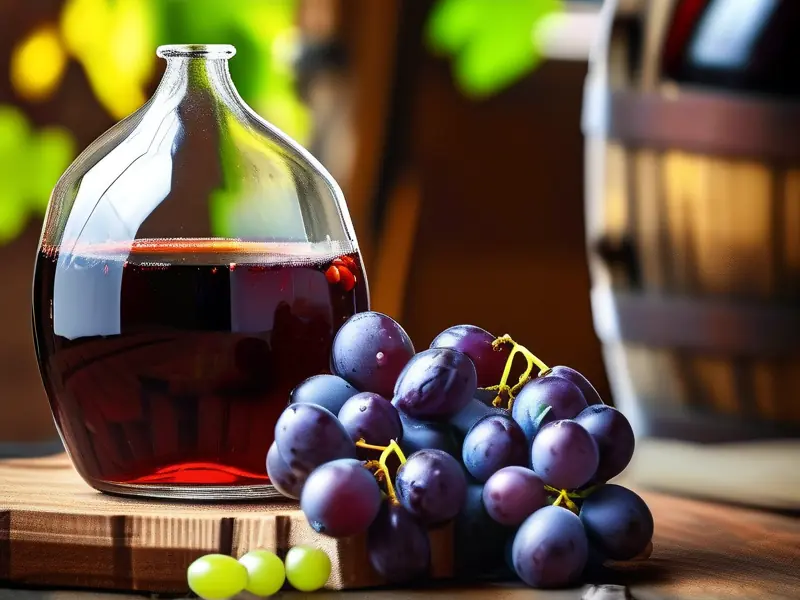 自制葡萄酒酿制过程展示