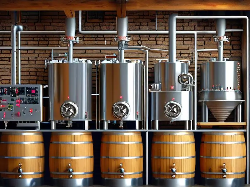 葡萄酒酿造与勾兑工艺对比示意图