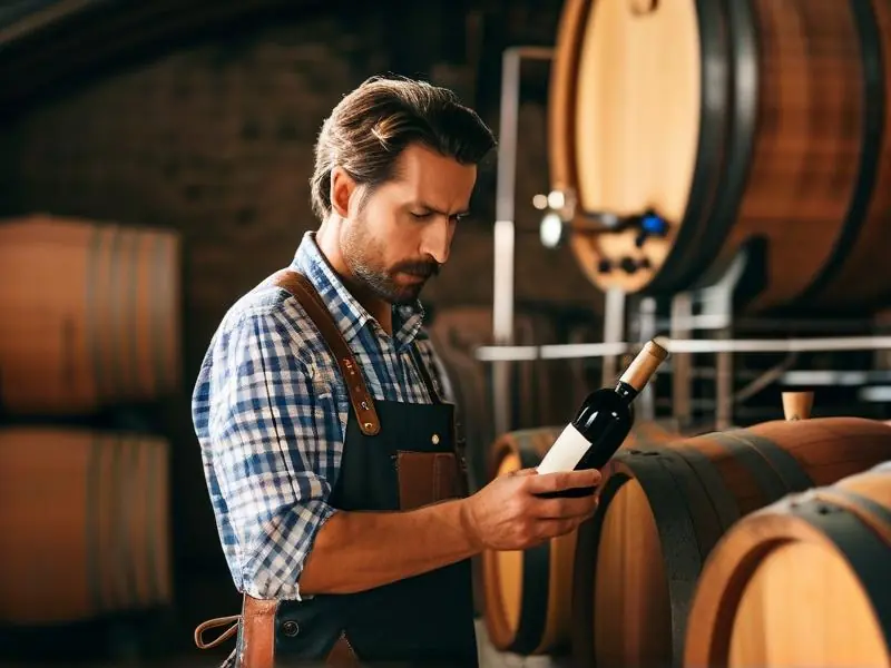 奇迹酿酒师在酒窖中工作