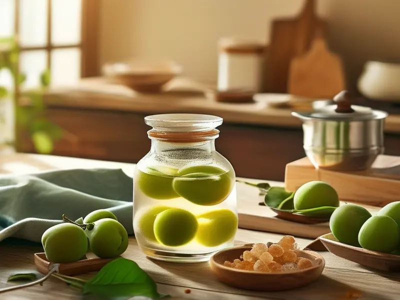 青梅泡酒制作过程实拍图