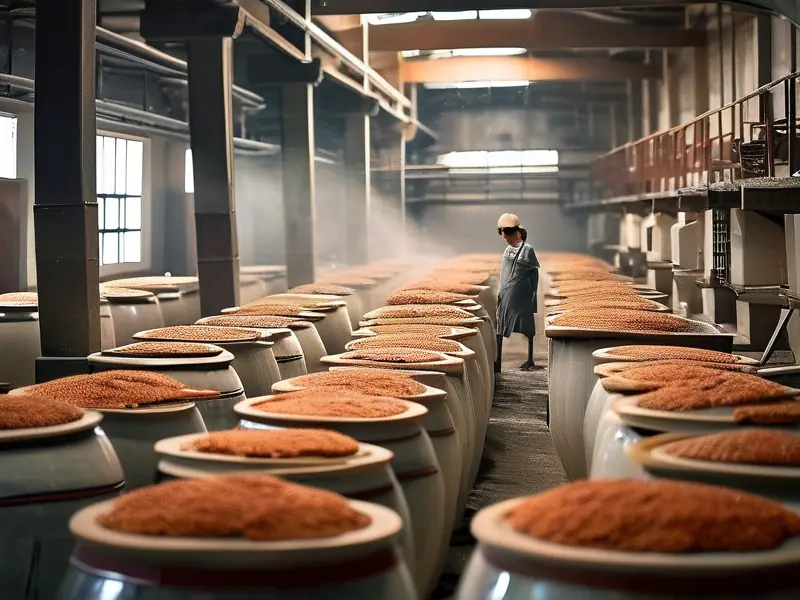 清香型白酒大曲发酵工艺操作现场