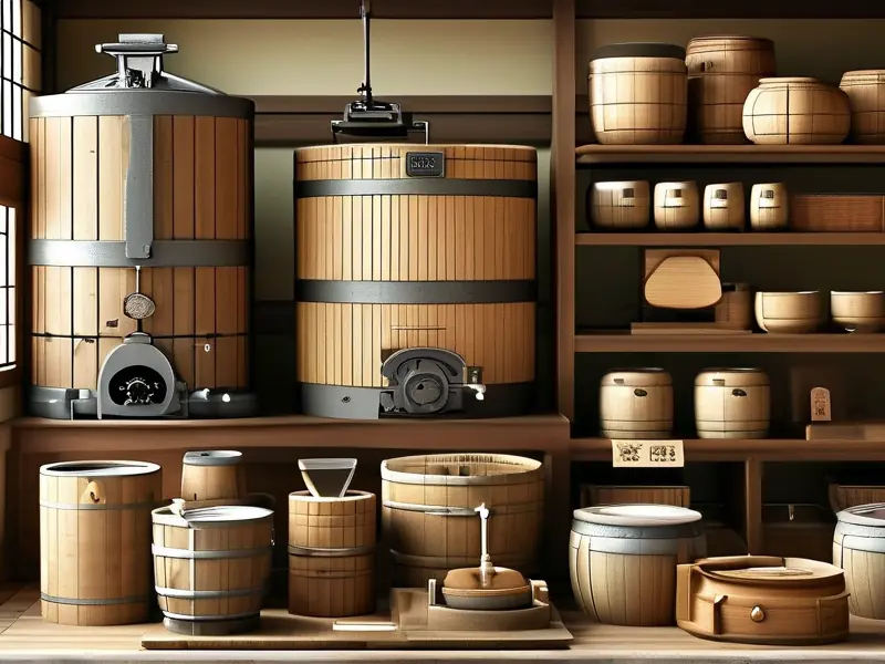 日式酿酒设备展示图