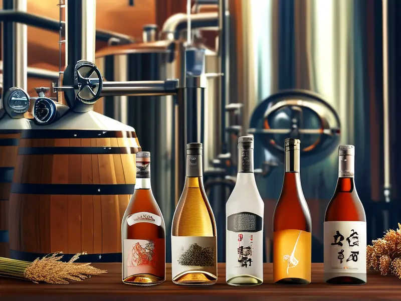 酿造酒与勾兑酒对比鉴别示意图