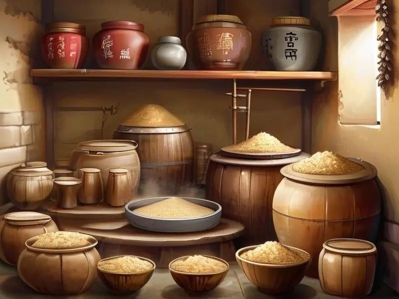 传统酒曲发酵酒过程展示