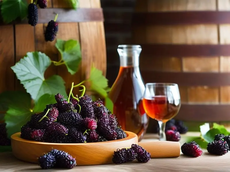 桑葚酒制作过程展示图