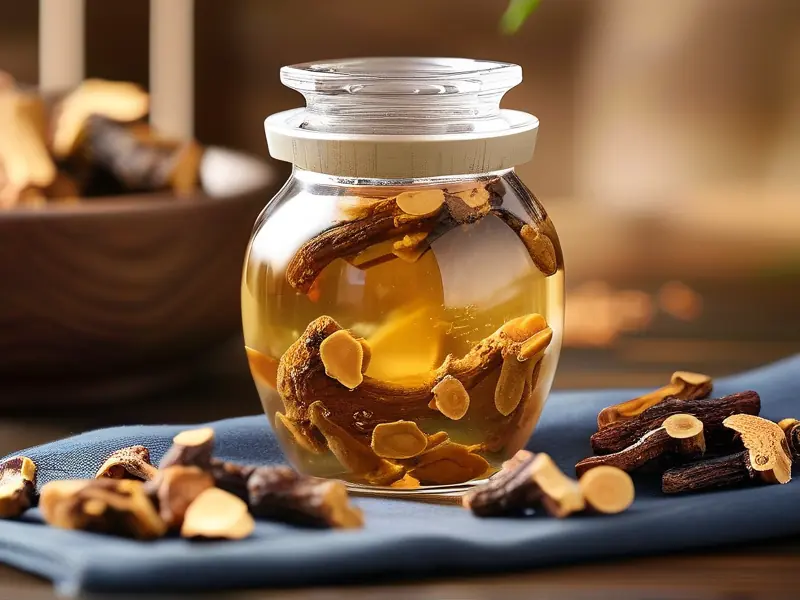 桑黄灵芝泡酒制作过程图解