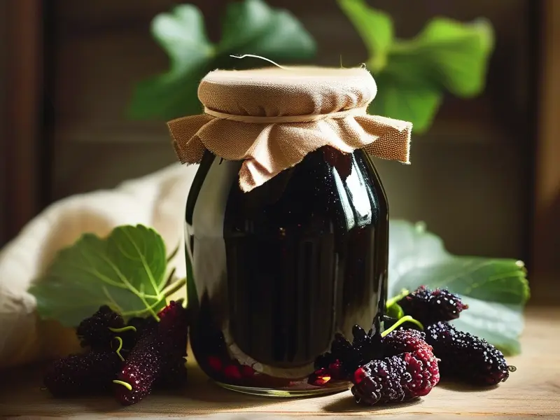家庭自制桑葚酒酿造过程