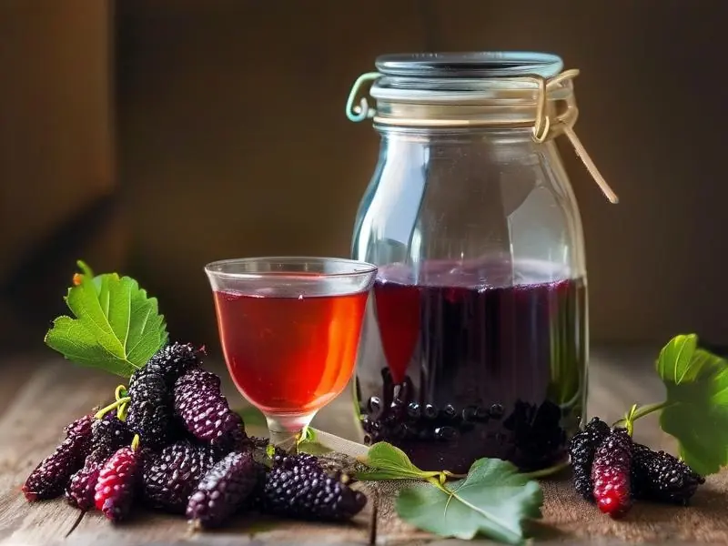 桑葚泡酒制作过程展示