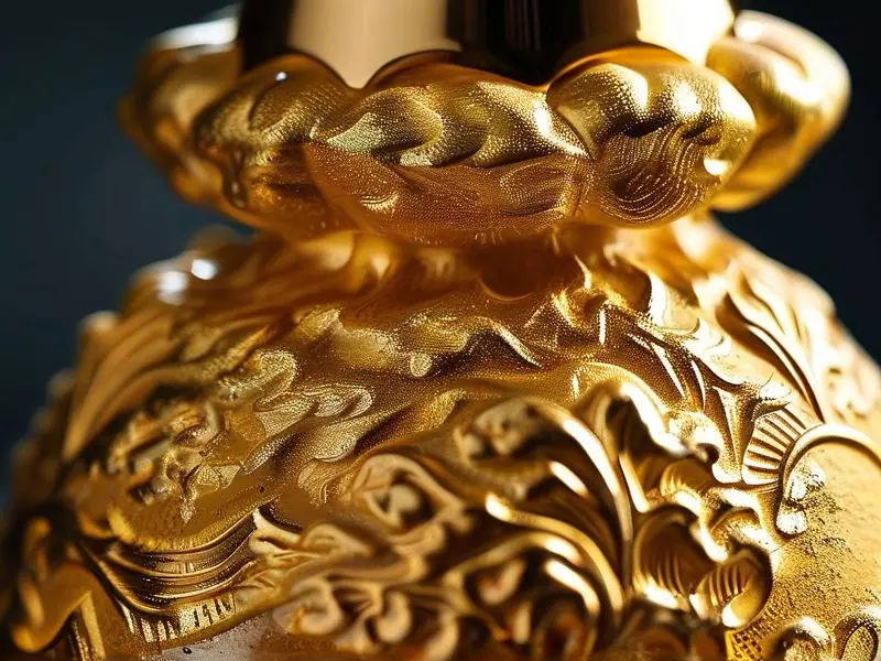 上海贵酒月黄贵酿瓶身特写