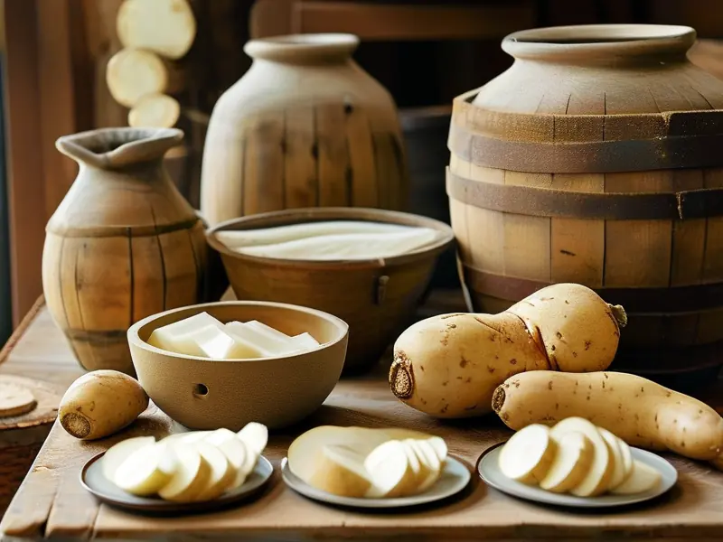 山药酿酒操作过程实拍图