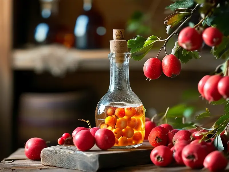 家庭自制山楂果酒制作过程展示