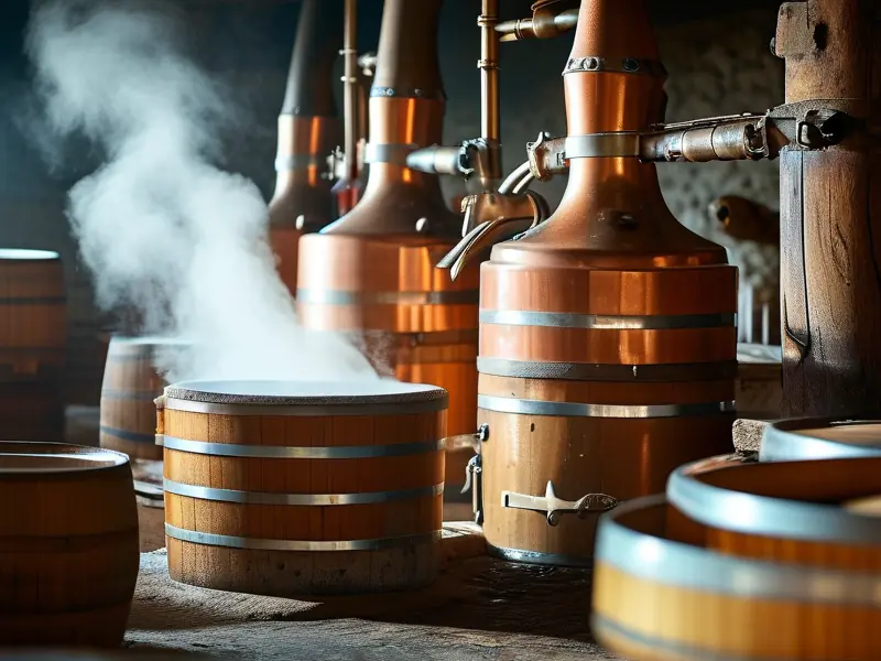 传统烧酒蒸馏过程展示