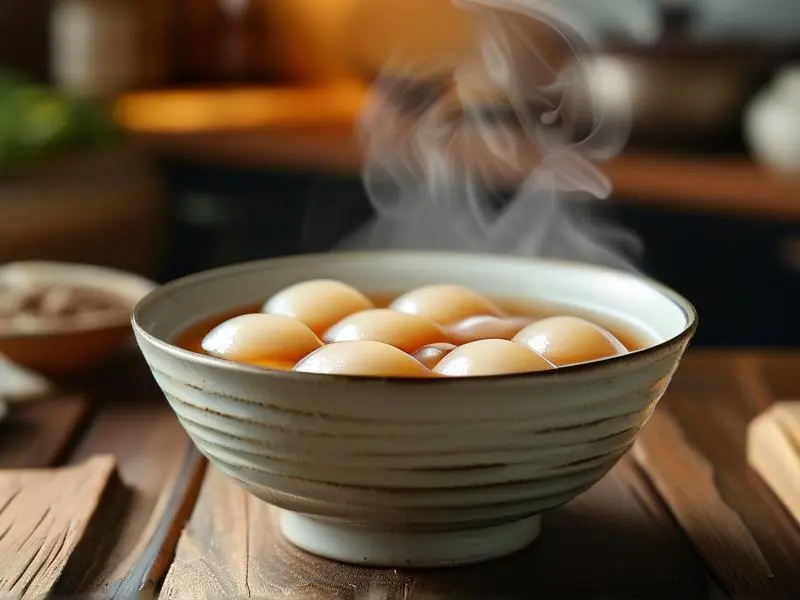 烧酒酿圆子的成品展示