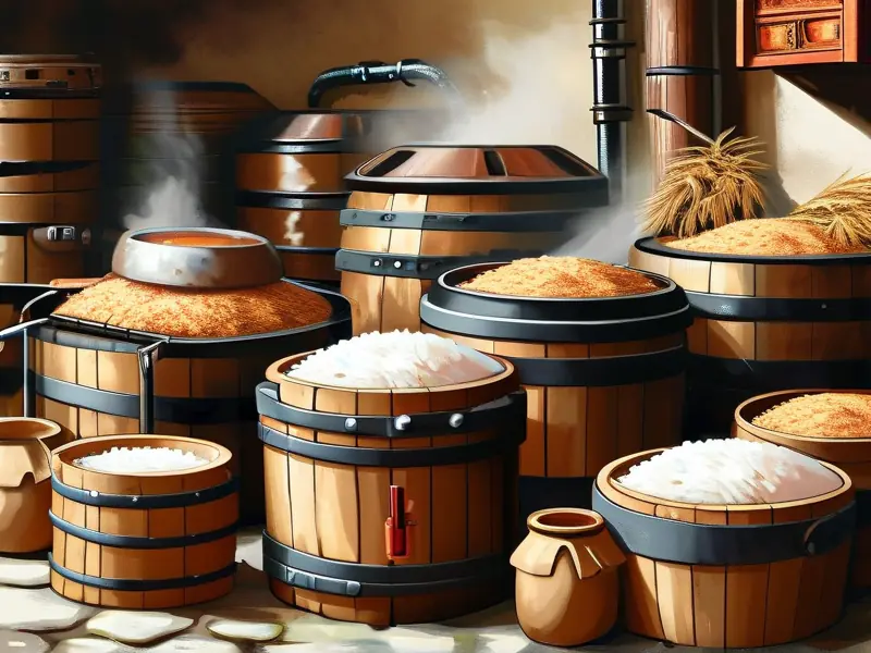 传统烧酒酿制过程实拍图