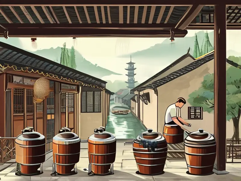 绍兴酿酒设备车间操作场景