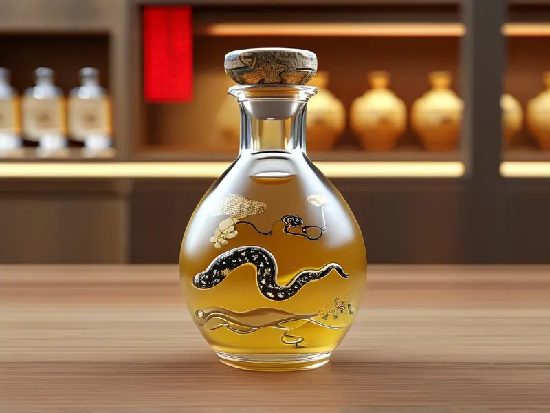 传统蛇胆酒制作过程展示图