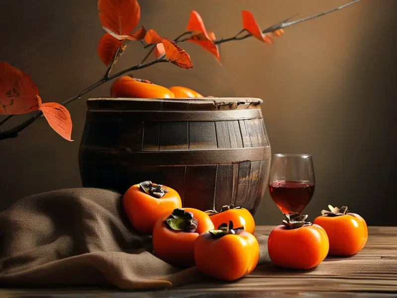 家庭自制柿子酒全过程展示