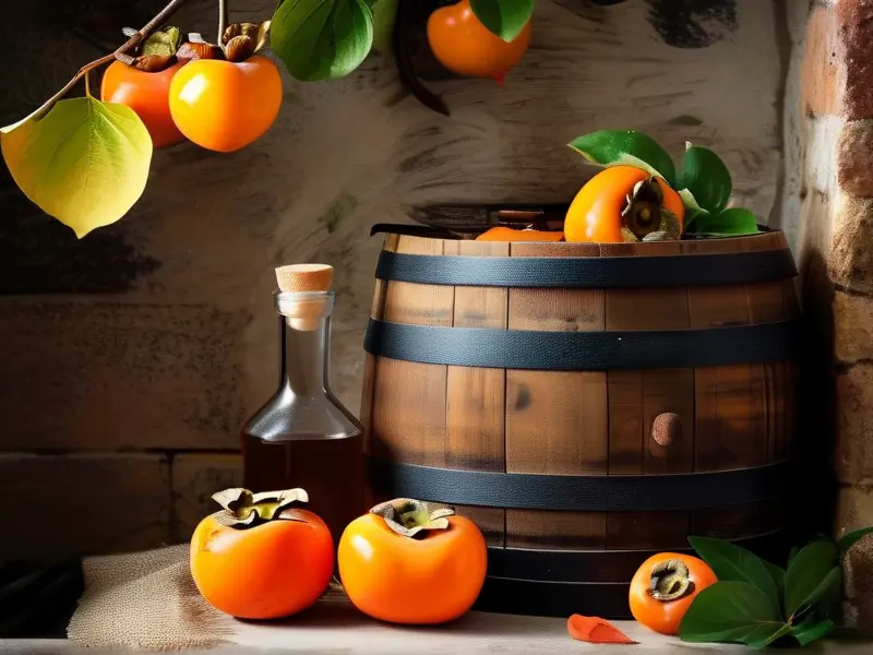 家庭自制柿子酒制作过程示意图