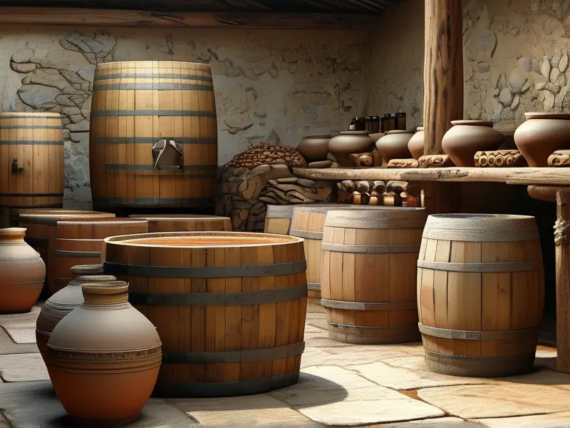 古代酿酒工艺场景图