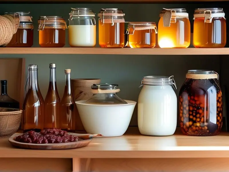 家庭自制甜酒的原料和工具展示