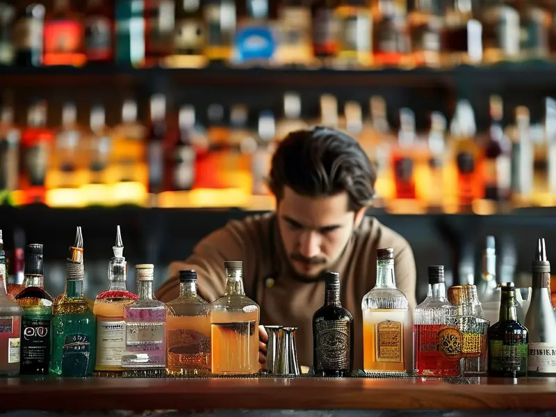 专业调酒师调制鸡尾酒现场教学