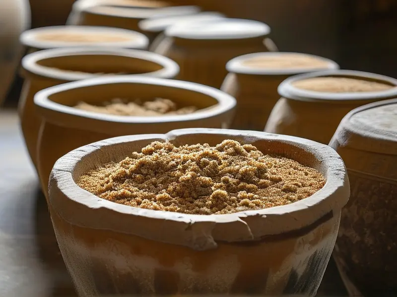 传统土酒曲制作过程展示