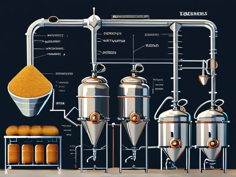 鲜啤酒酿造工艺流程示意图