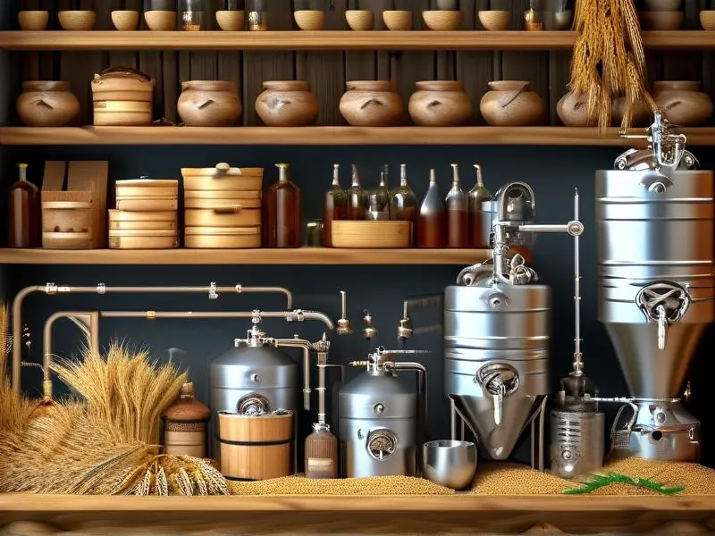 小麦酿酒过程展示